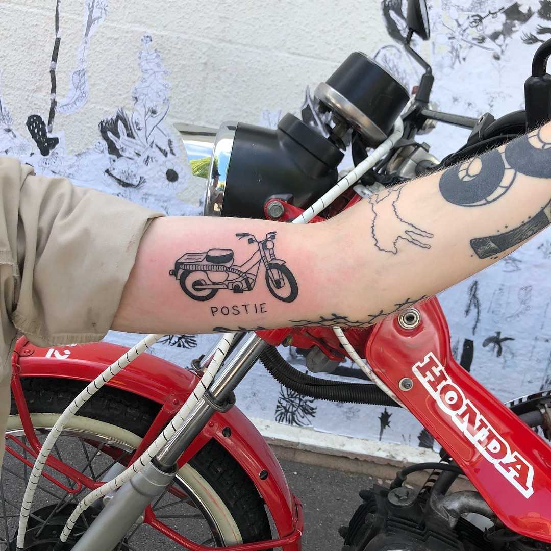 Honda CT110 ‘Postie’ tattoo by yeahdope