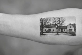 House tattoo by Dragon Ink