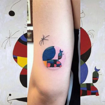 Joan Miro interpretation tattoo by Eugene Dusty Past