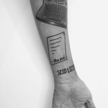 Letter tattoo by Philipp Eid