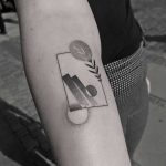 Little book shelf tattoo by Oliver Whiting