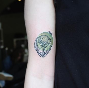 Little sprout tattoo by Emily Kaul