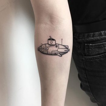 Little submarine by tattooist Spence @zz tattoo