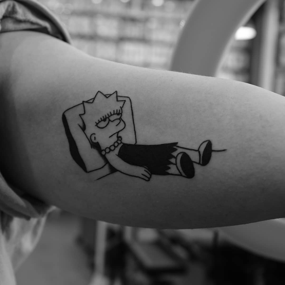Melancholic Lisa by tattooist Terrible Terrible