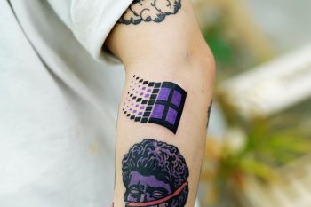 Mircrosoft Windows logo tattoo by Puff Channel