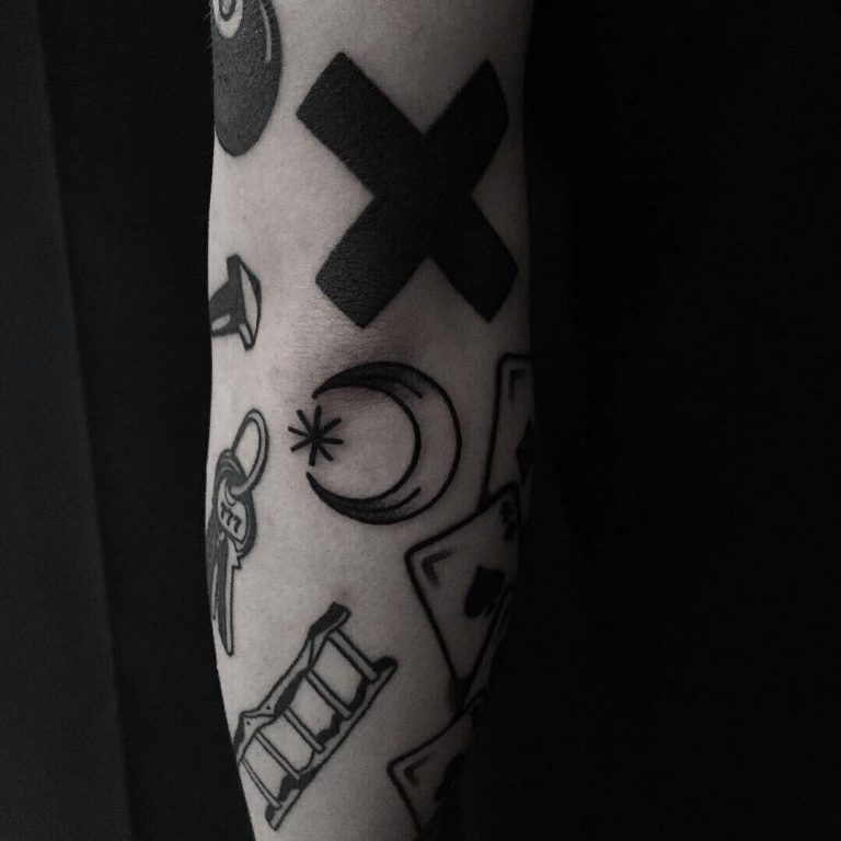 Full black mandala sleeve tattoo - Tattoogrid.net