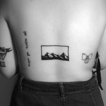 Mountain ranges inked by Chinatown Stropky