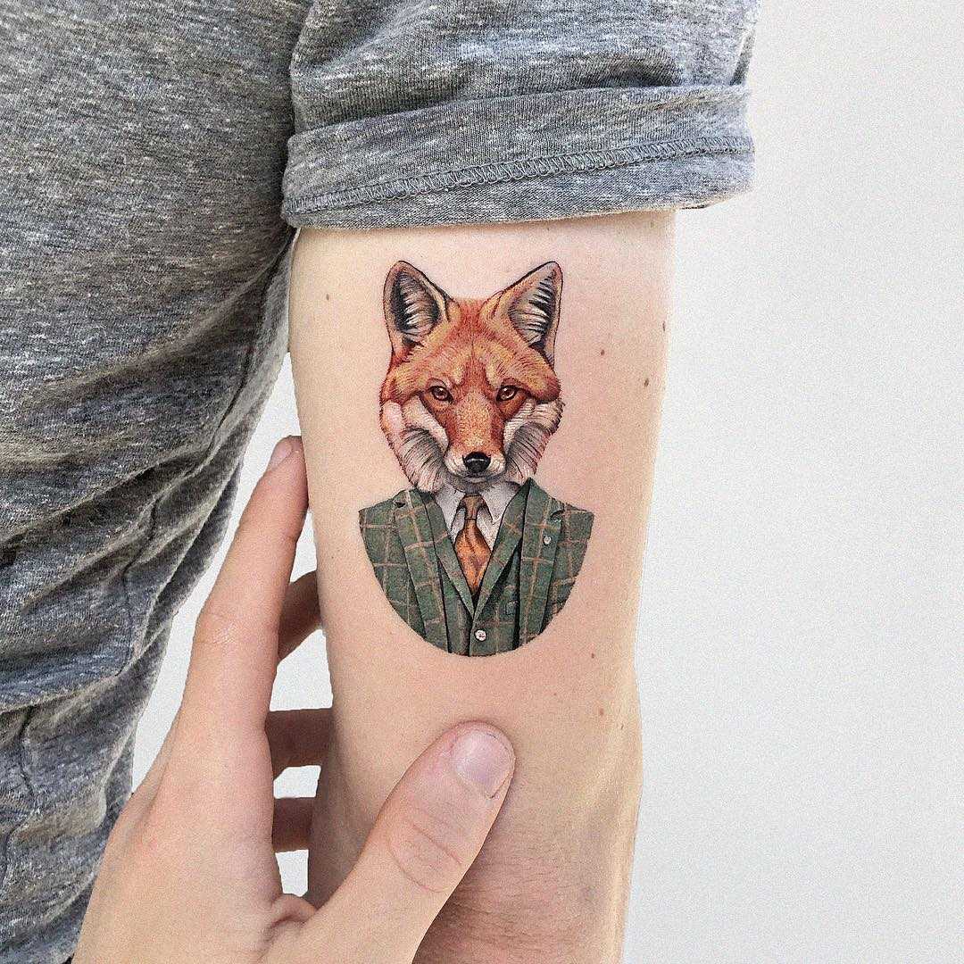 Mr. Fox tattoo by Eden Kozo