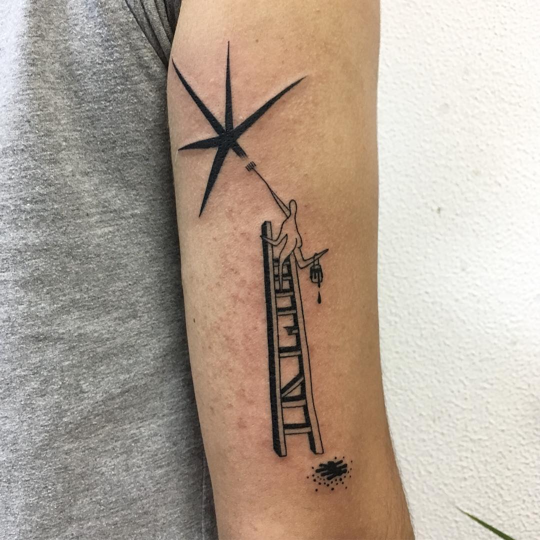 Painting the sky tattoo by Agata Agataris