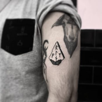 Protection rune tattoo by tattooist gvsxrt