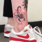 Scorpion and amphora by Hand Job Tattoo
