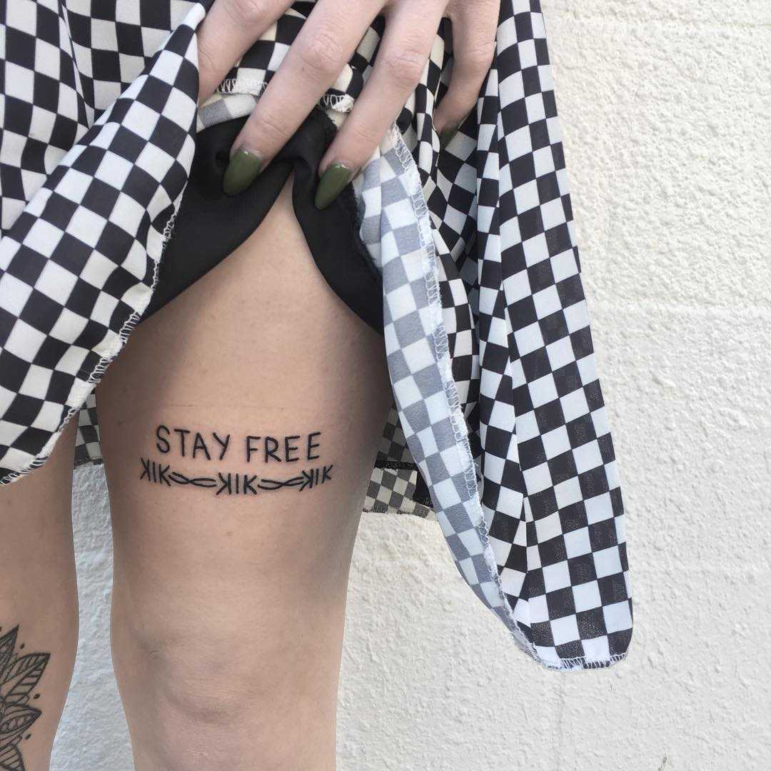 Stay free by tattooist yeahdope