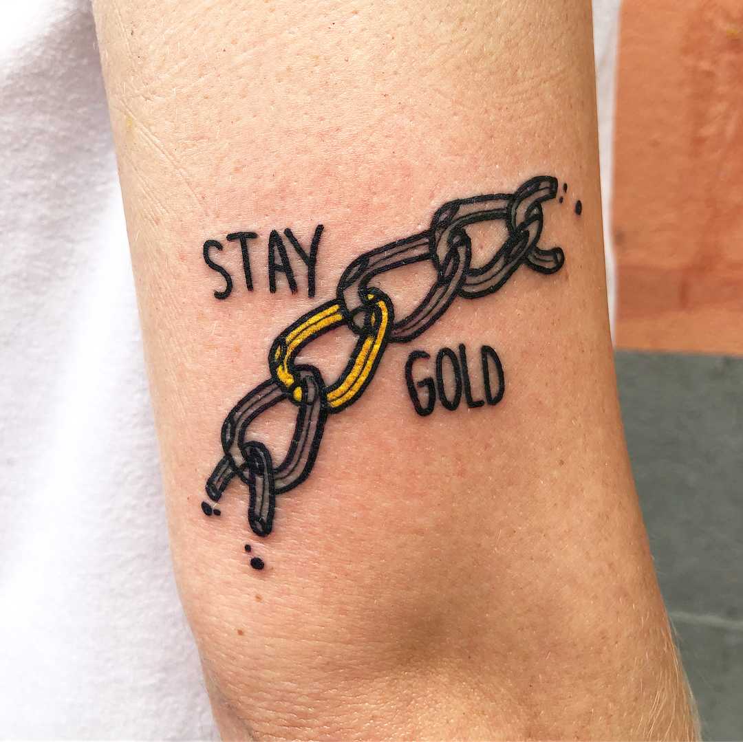 Stay gold by Hand Job Tattoo
