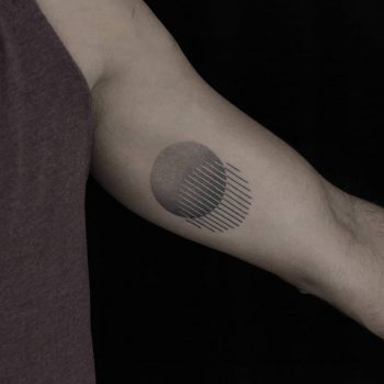 Sun and moon tattoo by Aga Kura