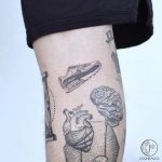 Tiny Air Max shoe tattoo by Karry Ka-Ying Poon