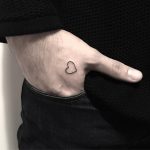 Tiny heart tattoo by Julim Rosa