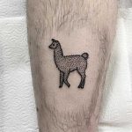 Tiny ickle lama tattoo by Deborah Pow