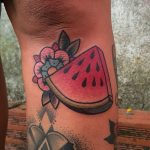Watermelon slice tattoo by Carina Soares