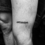ANTISOCIAL tattoo by Philipp Eid