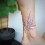 Ankle flowers by tattooist G.NO