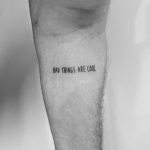 Bad things are cool tattoo by Philipp Eid