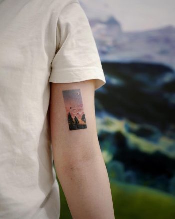 Beautiful scenery tattoo by Studio Bysol