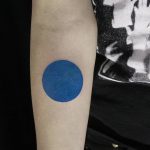 Blue circle tattoo by Aga Kura