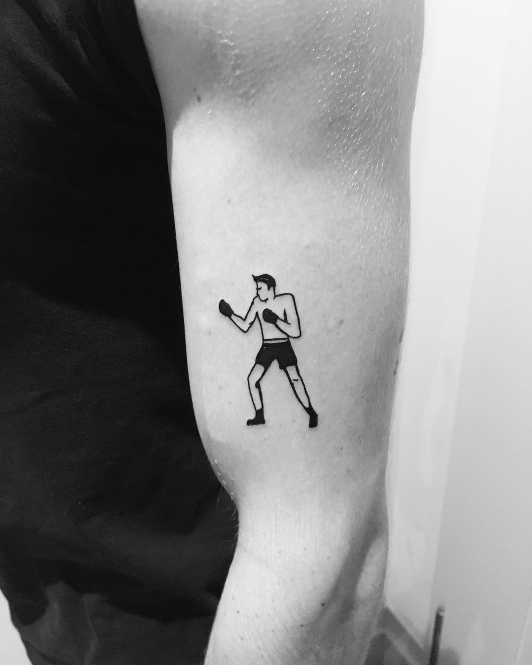 Flash tattoo boxer fighter, player vintage style. - Stock Image - Everypixel