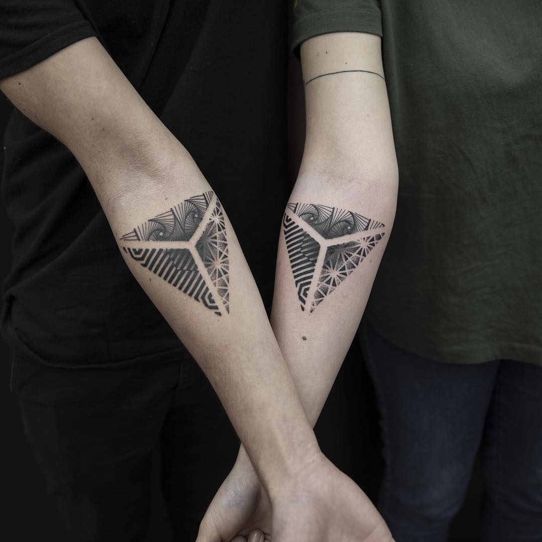 Brother and sister tattoos by Remy B