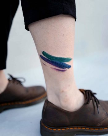 Brush work tattoo by Studio Bysol