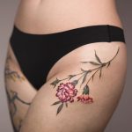Carnation flower tattoo by Rey Jasper