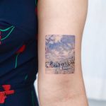 Claude Monet's The Beach at Trouville by tattooist Nemo