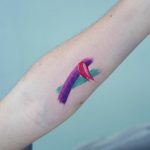 Colorful abstractions on a forearm by Studio Bysol