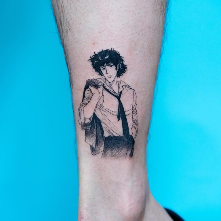 Abstract spring tunnel tattoo by Jessica Rubbish