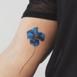 Himalayan blue poppy tattoo by Rey Jasper