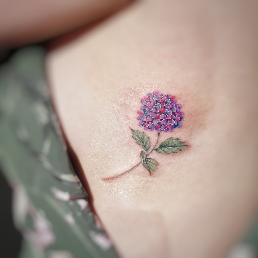 Hydrangea by tattooist G.NO
