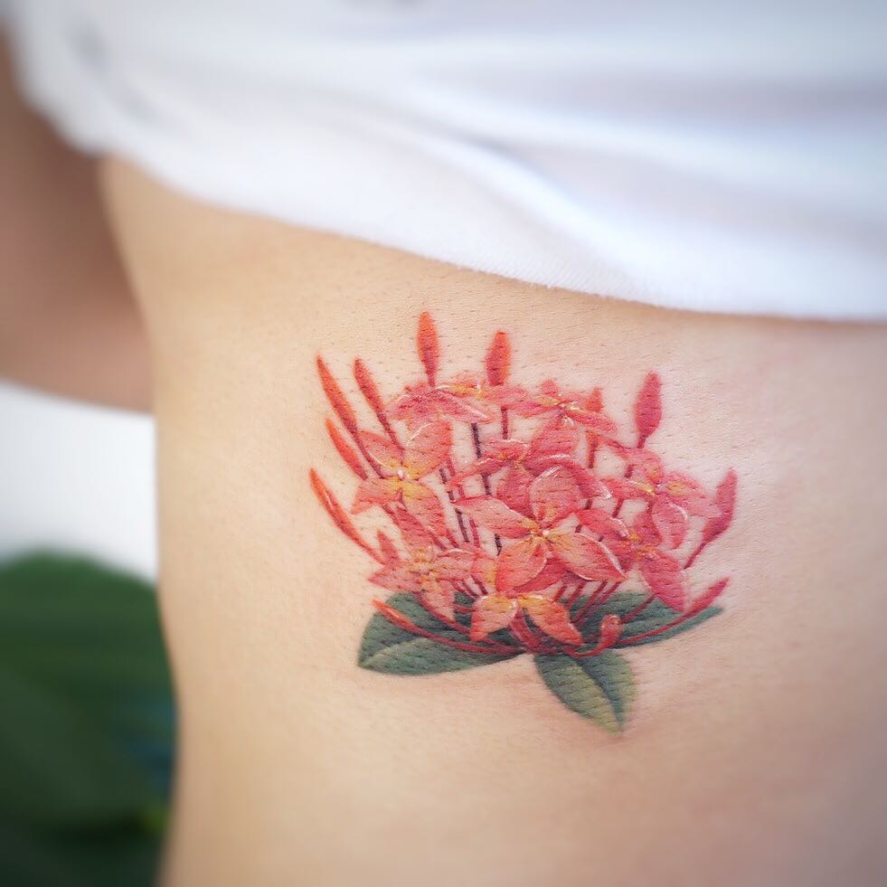 Jasmine flower tattoo