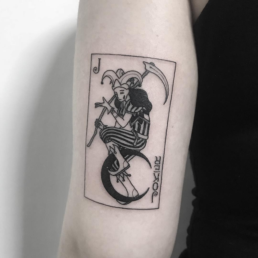 Joker Card Tattoo By Nudy Tattooer 