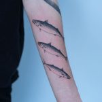 Mackerel tattoos by tattooist Oozy