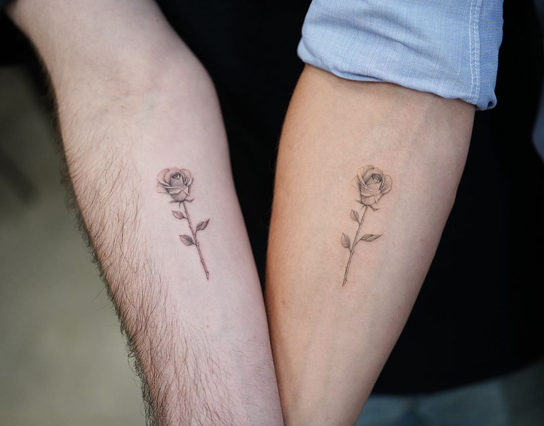 Matching roses by Dragon Ink