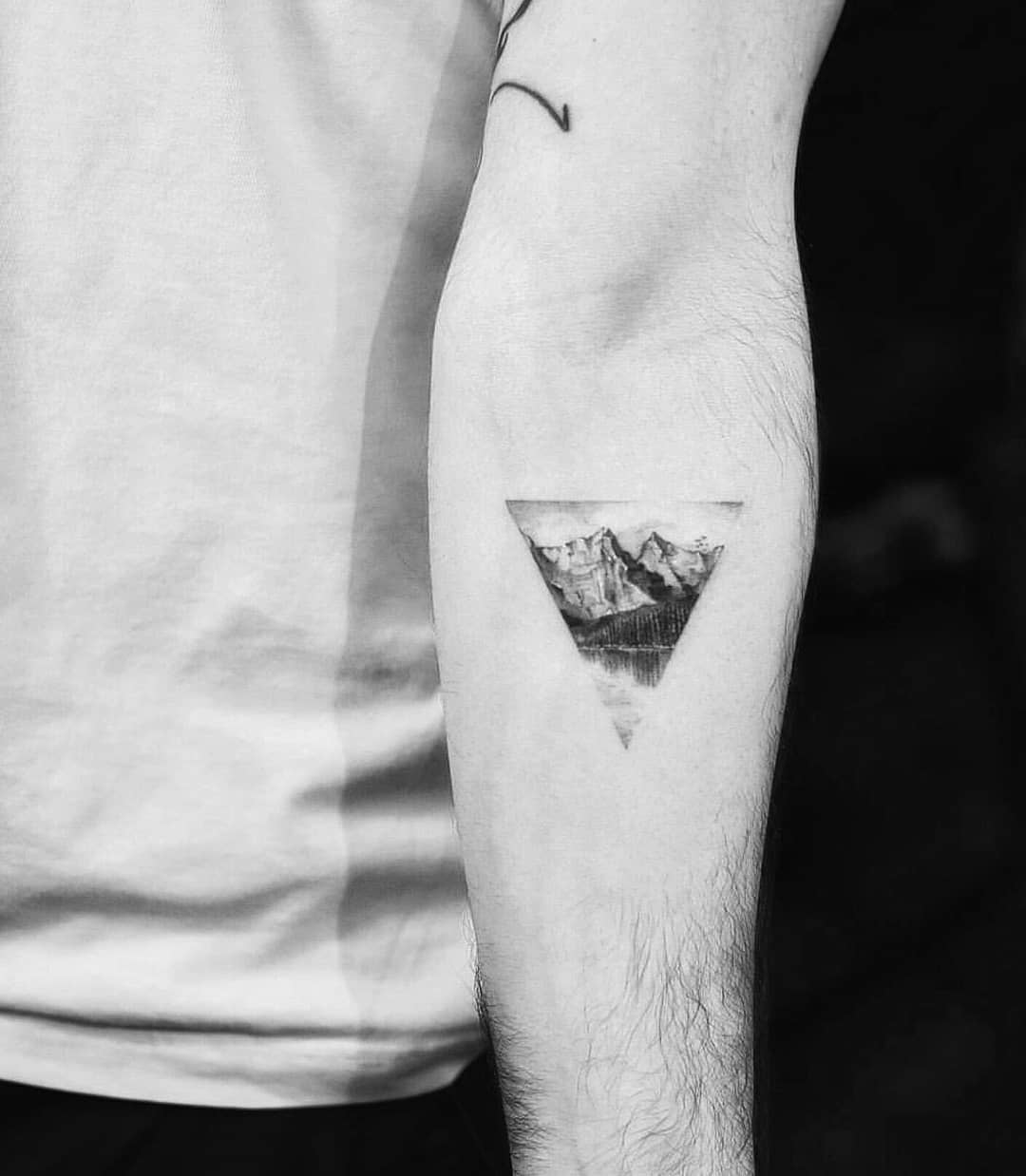 Mountains in a triangle by Dragon Ink