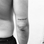 No matter what tattoo by Philipp Eid