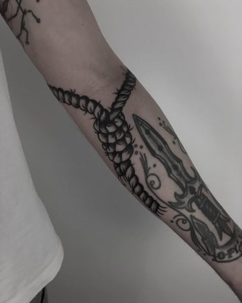 Rope tattoo by Krzysztof Szeszko