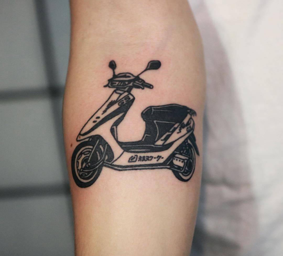 Scooter tattoo by Puff Channel