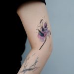 Shaky blooming flower tattoo by Studio Bysol