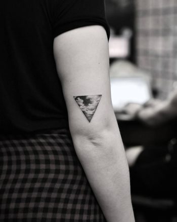 Sky in a triangle by Dragon Ink