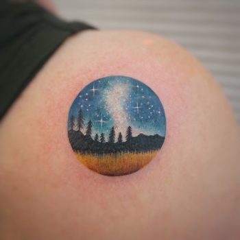 Starry night tattoo by tattooist G.NO