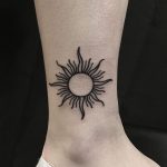 Sun tattoo by tattooist yeontaan