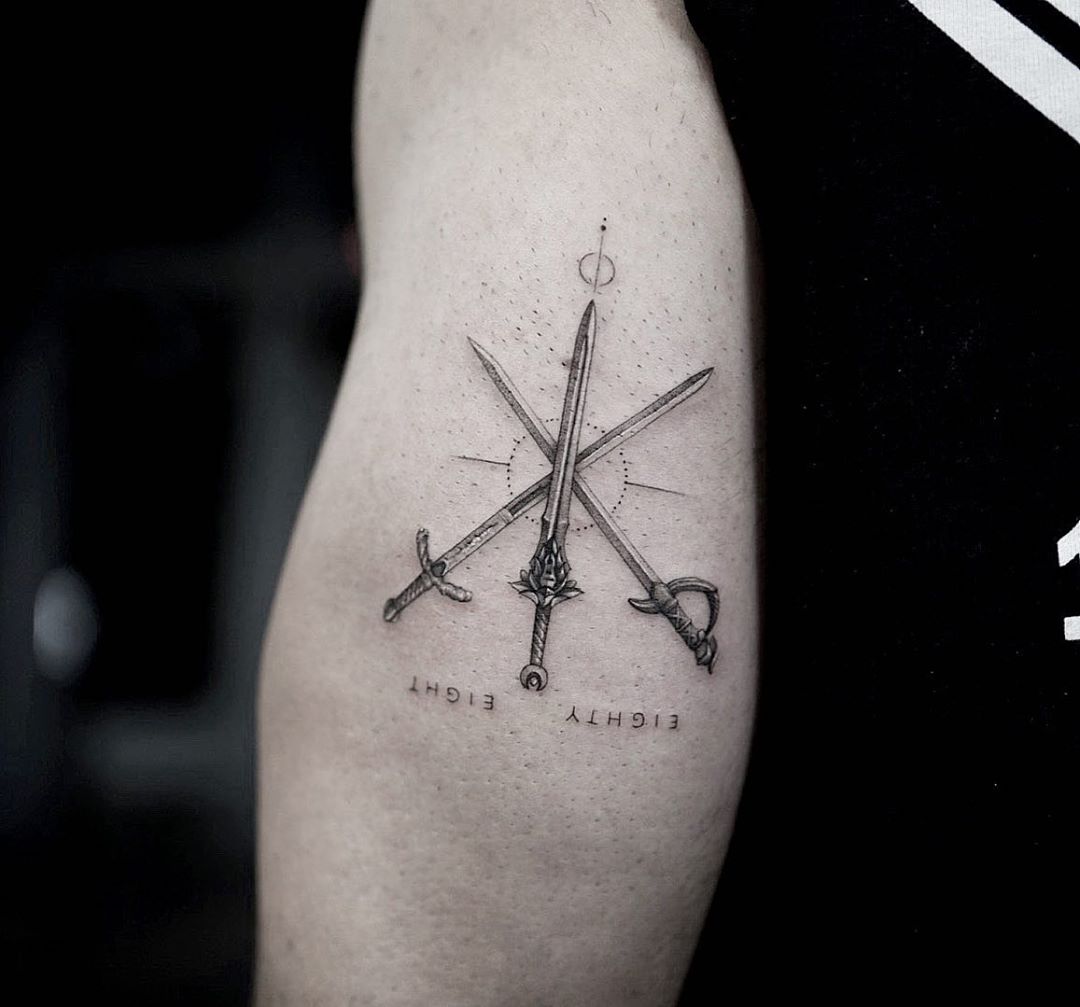 Three swords tattoo by Dragon Ink - Tattoogrid.net