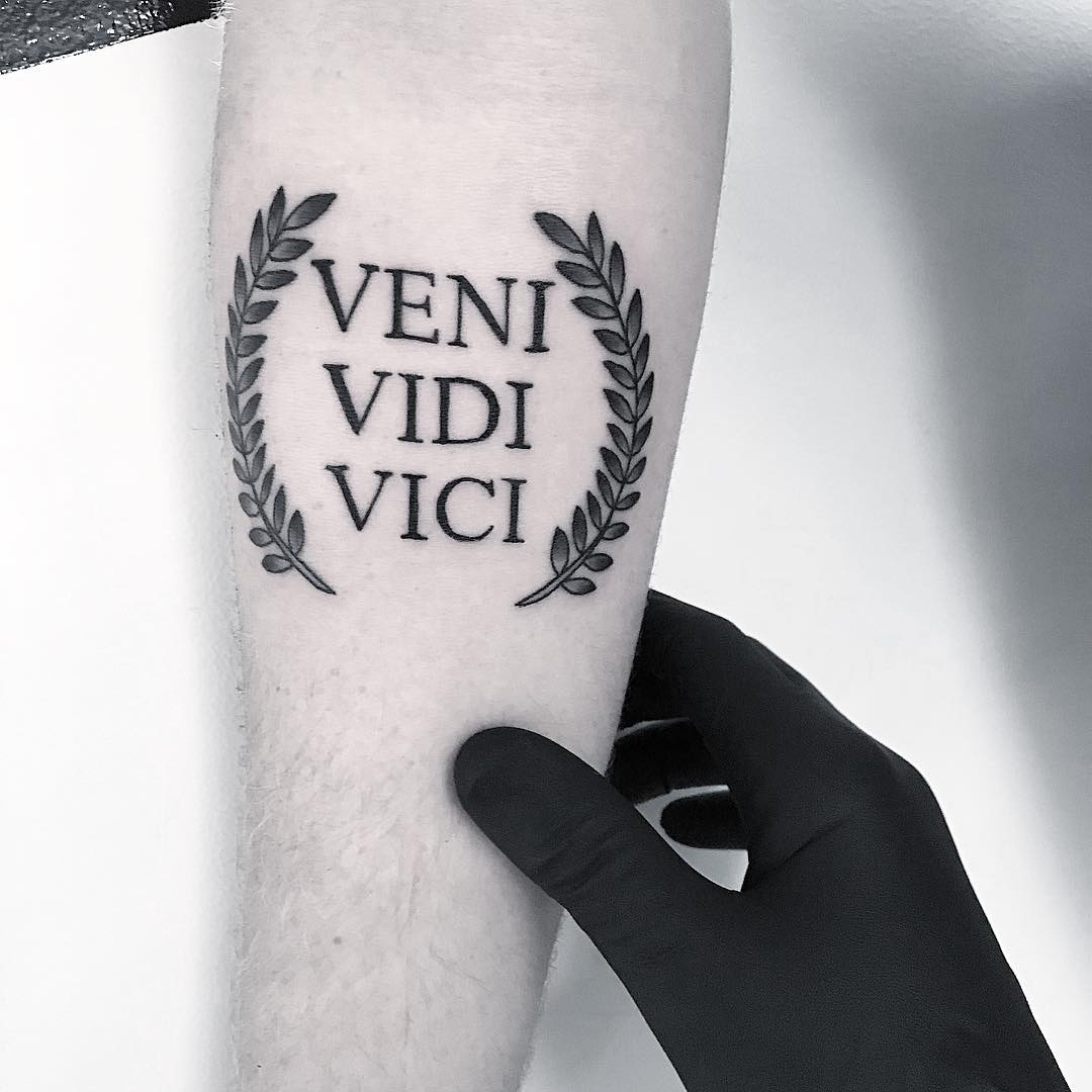 VENI VIDI VICI tattoo by Loughie Alston